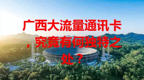 广西大流量通讯卡，究竟有何独特之处？