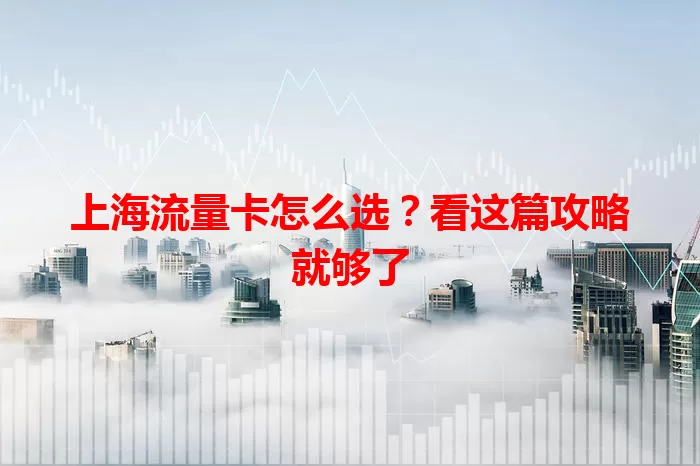 上海流量卡怎么选？看这篇攻略就够了