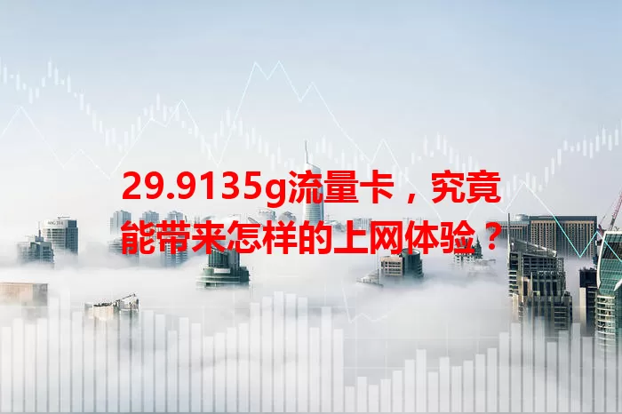 29.9135g流量卡，究竟能带来怎样的上网体验？