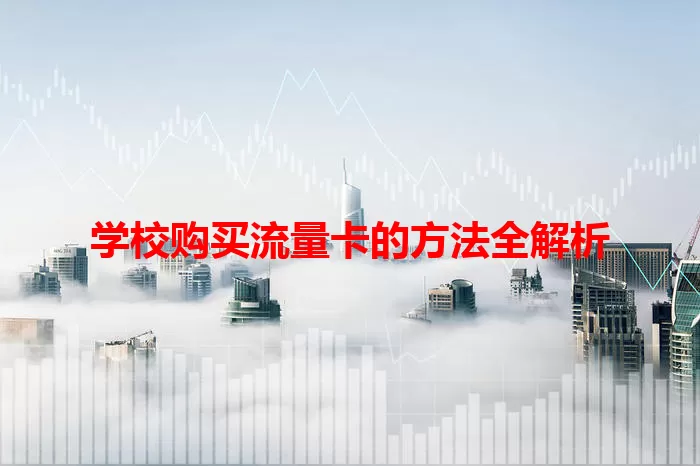学校购买流量卡的方法全解析