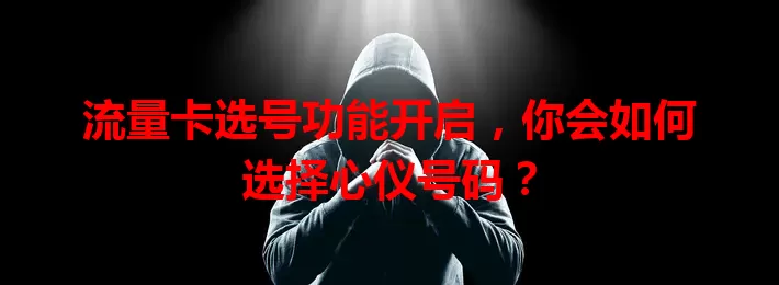 流量卡选号功能开启，你会如何选择心仪号码？
