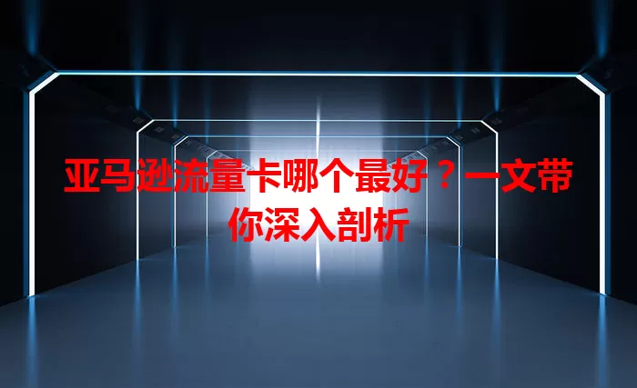 亚马逊流量卡哪个最好？一文带你深入剖析