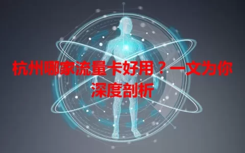 杭州哪家流量卡好用？一文为你深度剖析