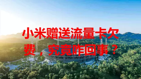 小米赠送流量卡欠费，究竟咋回事？
